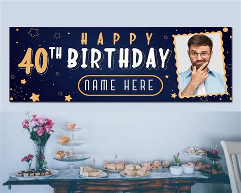 birthday banner 40th|40th birthday banners personalized.